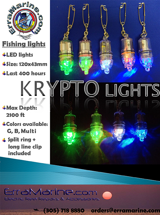 Deep Drop Fishing Light W/ CLIP Green LED 2100 ft Swordfish Tilefish Grouper 